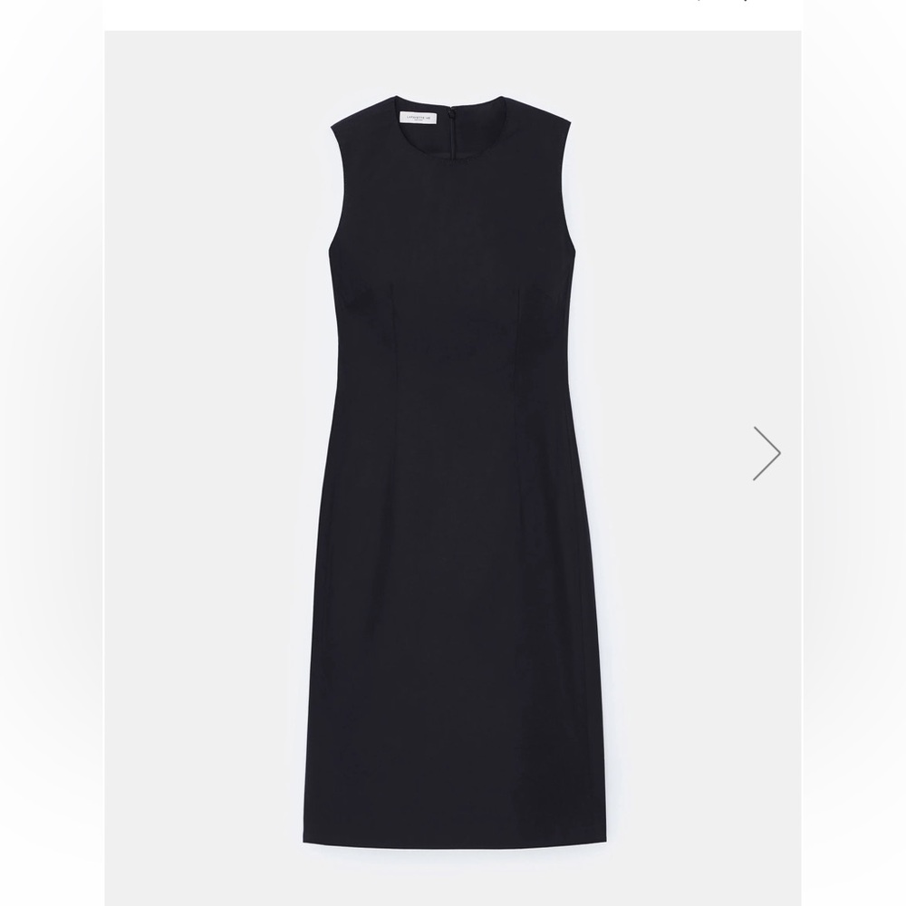 LAFAYETTE 148 VIRGIN WOOL BLACK SHEATH DRESS GREAT CONDITION SIZE 10P